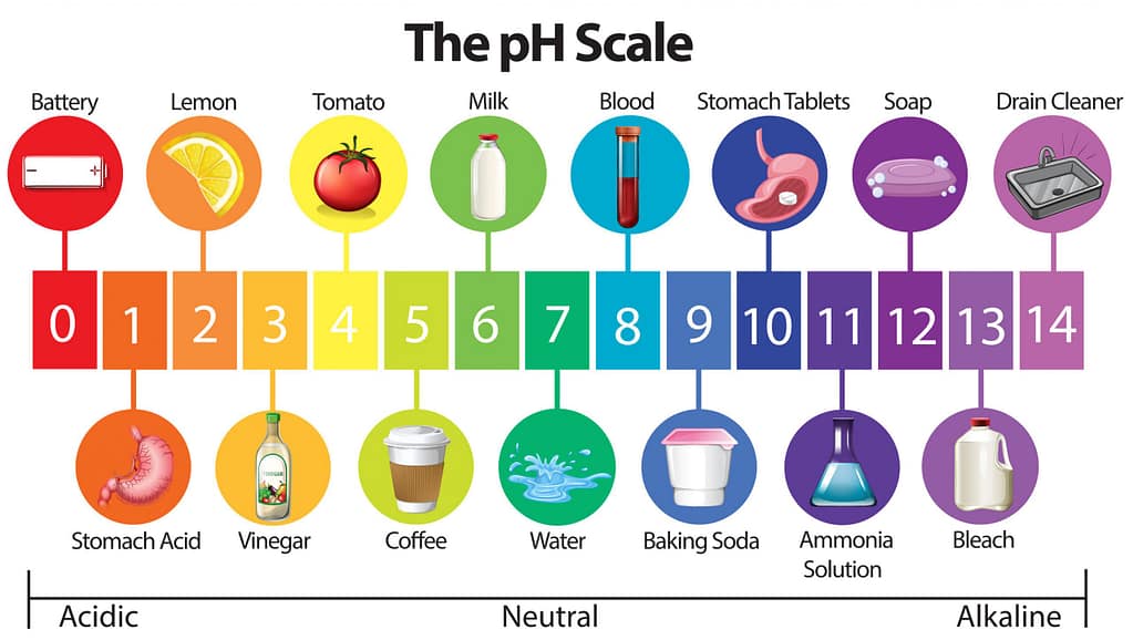 Where Does Hypochlorous Acid (HOCl) Fall on the pH Scale Hypochlorous acid (HOCl) typically has a pH range of 5.5 to 6.5, making it slightly acidic and ideal for skin and wound care, disinfecting, and sanitizing. It is effective against bacteria and viruses while remaining gentle on the skin.