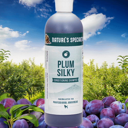 Click to buy Plum Silky Conditioning Shampoo – Professional Grooming Quality for Dogs Plum Silky Conditioning Shampoo by Nature's Specialties, a premium product formulated for professional dog groomers. Perfect for achieving a soft, silky coat on your pet.